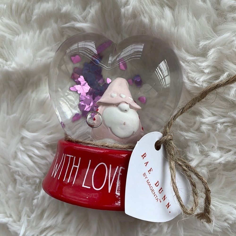 Rae Dunn With Love Knome Heart Snow Globe